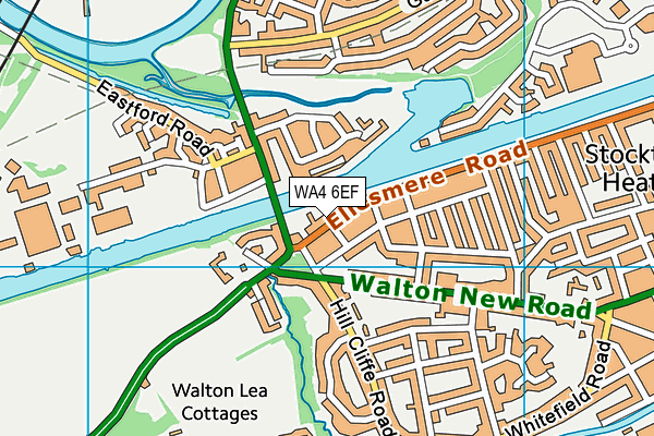 WA4 6EF map - OS VectorMap District (Ordnance Survey)