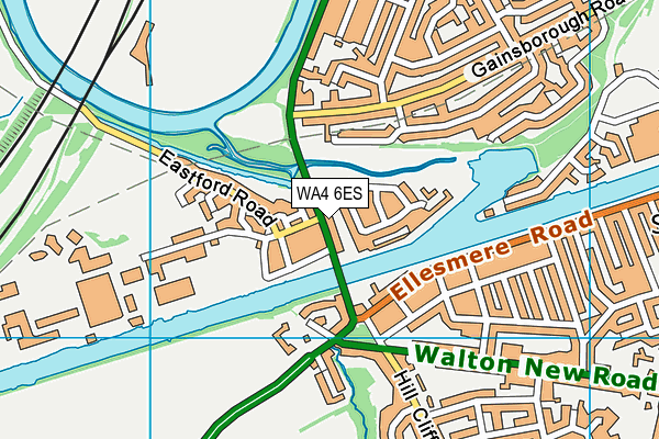 WA4 6ES map - OS VectorMap District (Ordnance Survey)