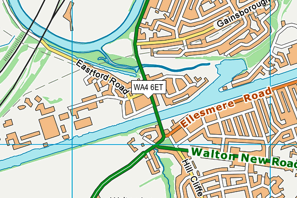 WA4 6ET map - OS VectorMap District (Ordnance Survey)