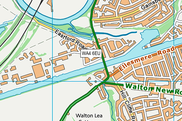 WA4 6EU map - OS VectorMap District (Ordnance Survey)