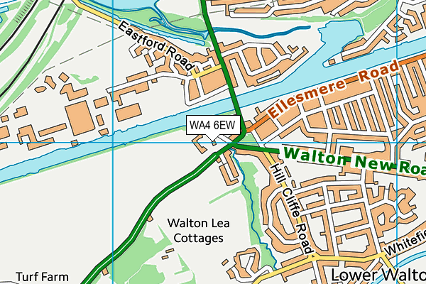 WA4 6EW map - OS VectorMap District (Ordnance Survey)