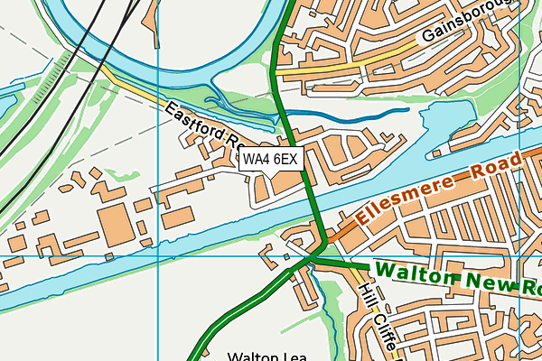 WA4 6EX map - OS VectorMap District (Ordnance Survey)