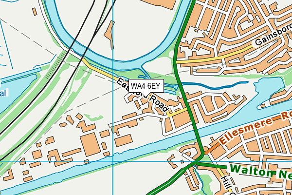 WA4 6EY map - OS VectorMap District (Ordnance Survey)
