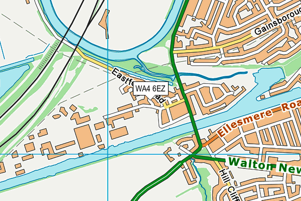 WA4 6EZ map - OS VectorMap District (Ordnance Survey)