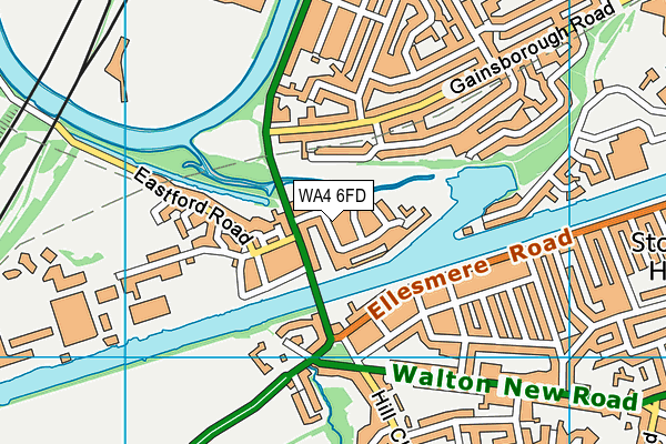 WA4 6FD map - OS VectorMap District (Ordnance Survey)