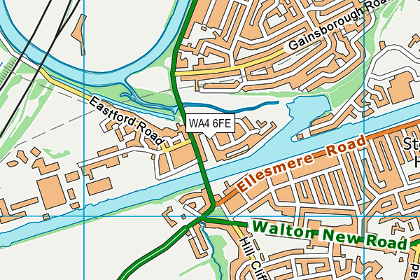 WA4 6FE map - OS VectorMap District (Ordnance Survey)