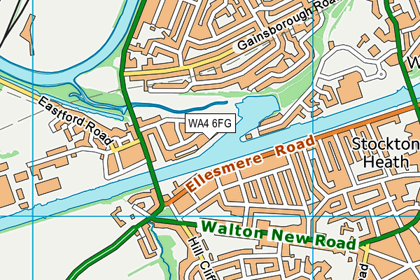 WA4 6FG map - OS VectorMap District (Ordnance Survey)