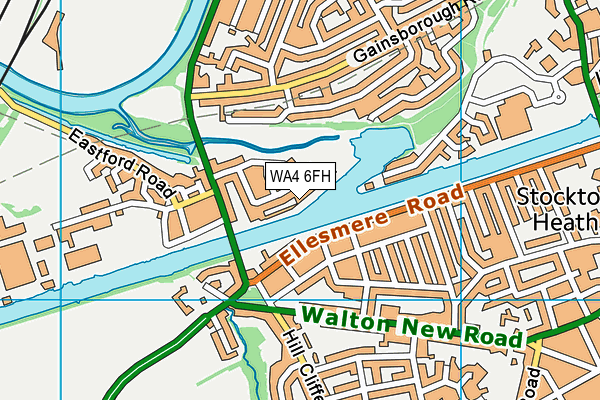 WA4 6FH map - OS VectorMap District (Ordnance Survey)