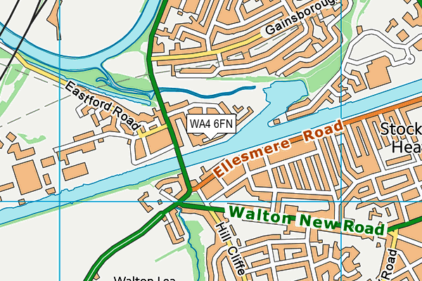 WA4 6FN map - OS VectorMap District (Ordnance Survey)