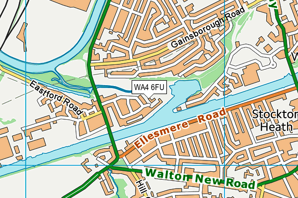 WA4 6FU map - OS VectorMap District (Ordnance Survey)