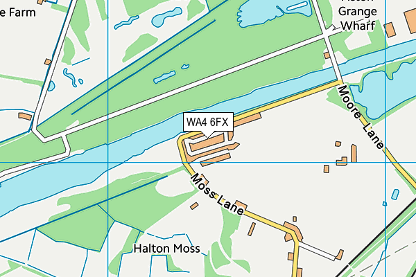 WA4 6FX map - OS VectorMap District (Ordnance Survey)