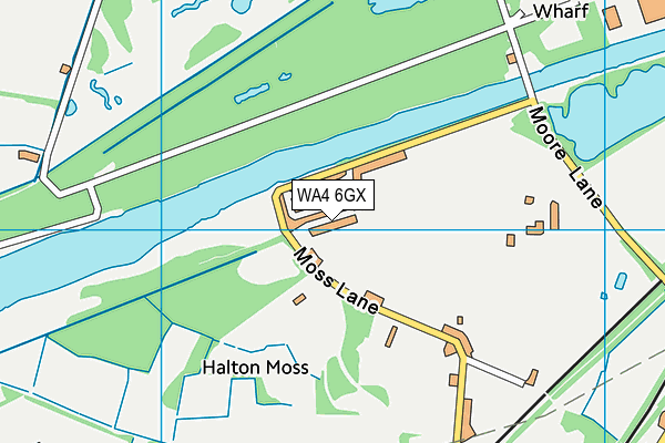 WA4 6GX map - OS VectorMap District (Ordnance Survey)