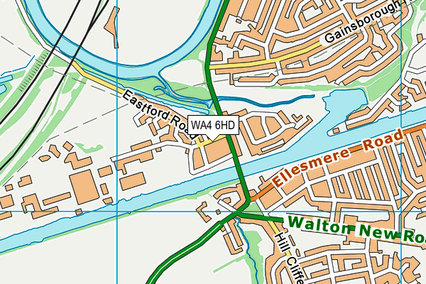 WA4 6HD map - OS VectorMap District (Ordnance Survey)