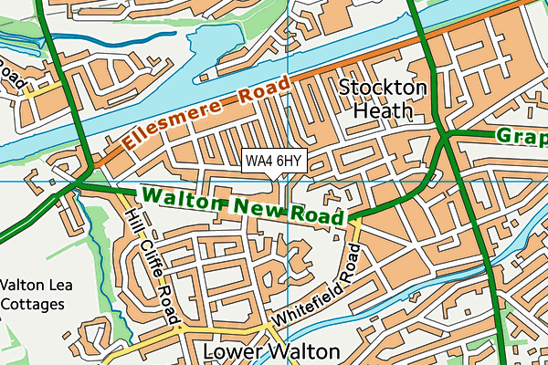 WA4 6HY map - OS VectorMap District (Ordnance Survey)
