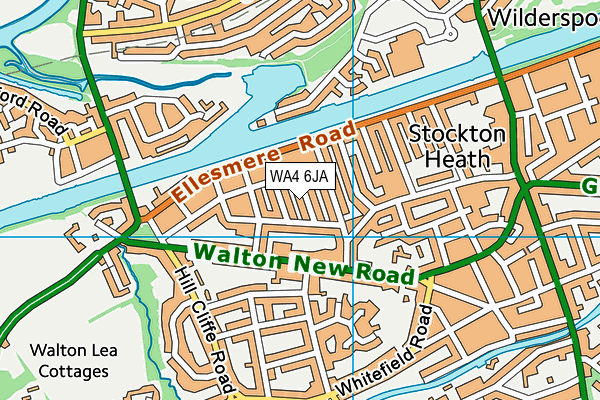 WA4 6JA map - OS VectorMap District (Ordnance Survey)