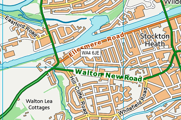 WA4 6JE map - OS VectorMap District (Ordnance Survey)