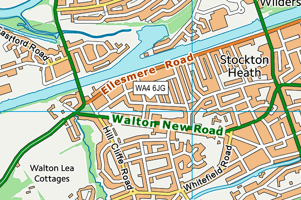 WA4 6JG map - OS VectorMap District (Ordnance Survey)