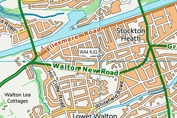 WA4 6JQ map - OS VectorMap District (Ordnance Survey)