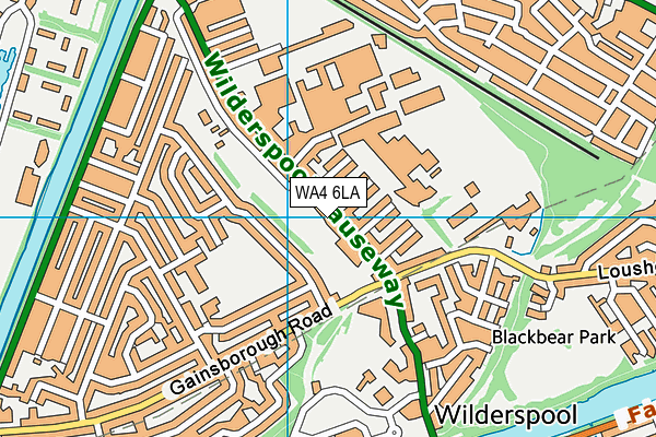 WA4 6LA map - OS VectorMap District (Ordnance Survey)