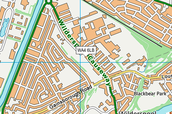 WA4 6LB map - OS VectorMap District (Ordnance Survey)