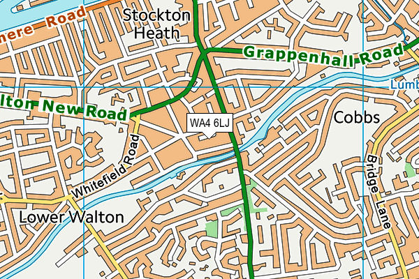 WA4 6LJ map - OS VectorMap District (Ordnance Survey)
