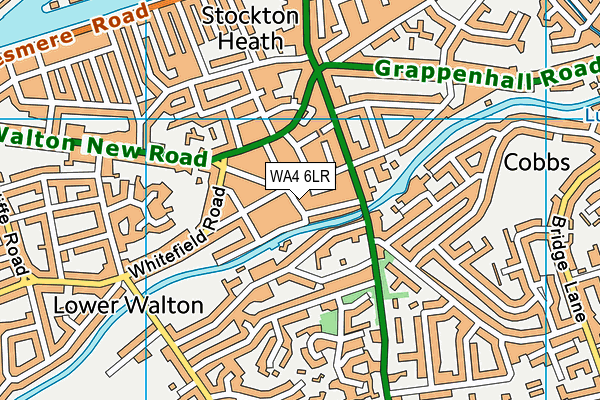 WA4 6LR map - OS VectorMap District (Ordnance Survey)