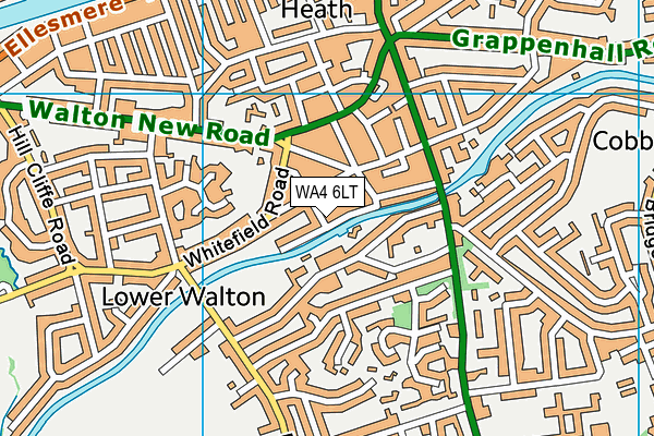 WA4 6LT map - OS VectorMap District (Ordnance Survey)