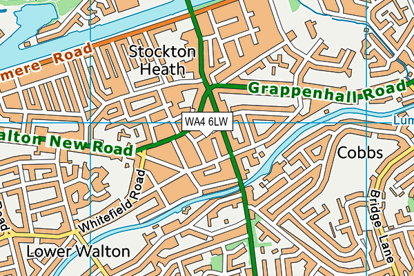 WA4 6LW map - OS VectorMap District (Ordnance Survey)