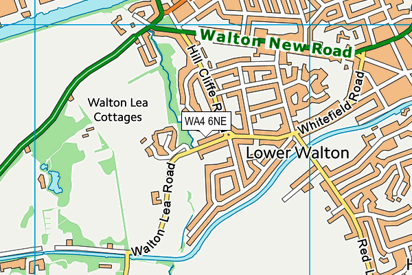 WA4 6NE map - OS VectorMap District (Ordnance Survey)