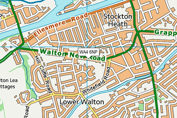 WA4 6NP map - OS VectorMap District (Ordnance Survey)