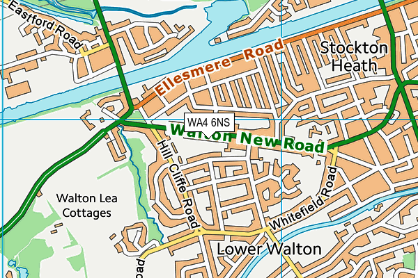 WA4 6NS map - OS VectorMap District (Ordnance Survey)