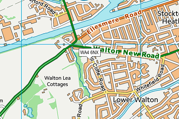 WA4 6NX map - OS VectorMap District (Ordnance Survey)