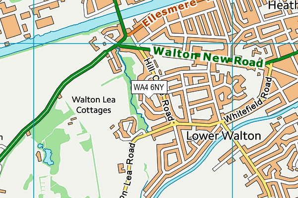 WA4 6NY map - OS VectorMap District (Ordnance Survey)