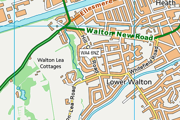 WA4 6NZ map - OS VectorMap District (Ordnance Survey)