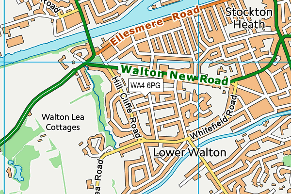 WA4 6PG map - OS VectorMap District (Ordnance Survey)