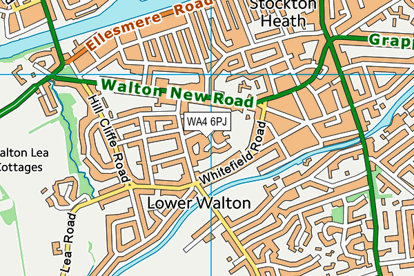 WA4 6PJ map - OS VectorMap District (Ordnance Survey)
