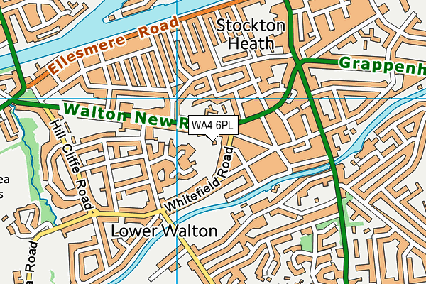 WA4 6PL map - OS VectorMap District (Ordnance Survey)