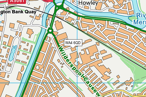 WA4 6QD map - OS VectorMap District (Ordnance Survey)