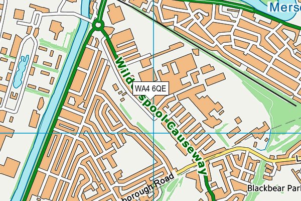 WA4 6QE map - OS VectorMap District (Ordnance Survey)