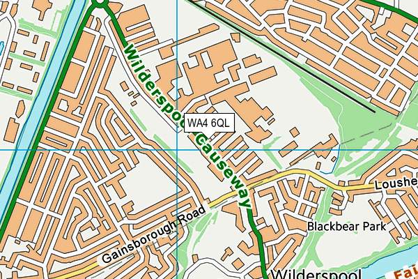 WA4 6QL map - OS VectorMap District (Ordnance Survey)