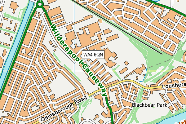 WA4 6QN map - OS VectorMap District (Ordnance Survey)
