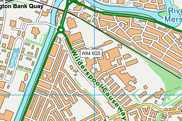 WA4 6QS map - OS VectorMap District (Ordnance Survey)