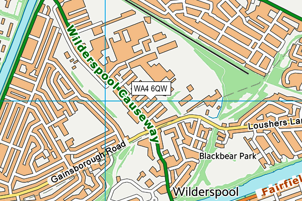 WA4 6QW map - OS VectorMap District (Ordnance Survey)