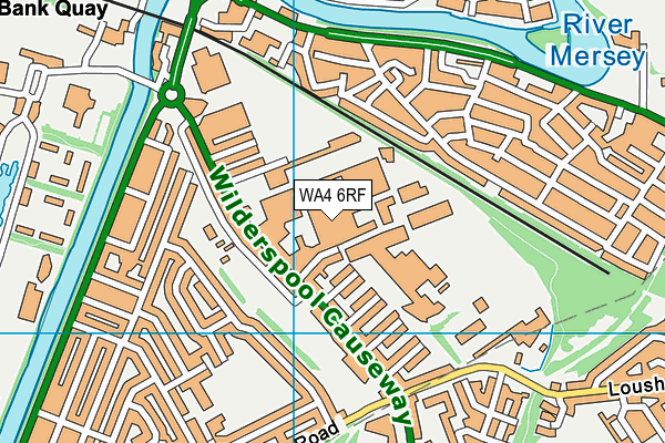 WA4 6RF map - OS VectorMap District (Ordnance Survey)