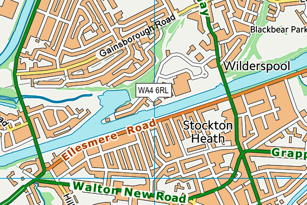 WA4 6RL map - OS VectorMap District (Ordnance Survey)