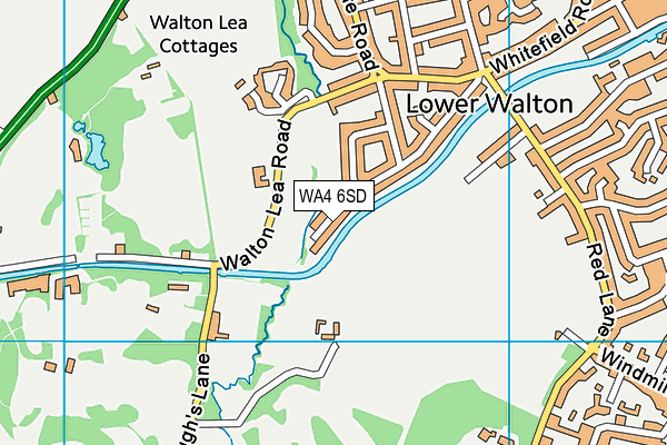 WA4 6SD map - OS VectorMap District (Ordnance Survey)