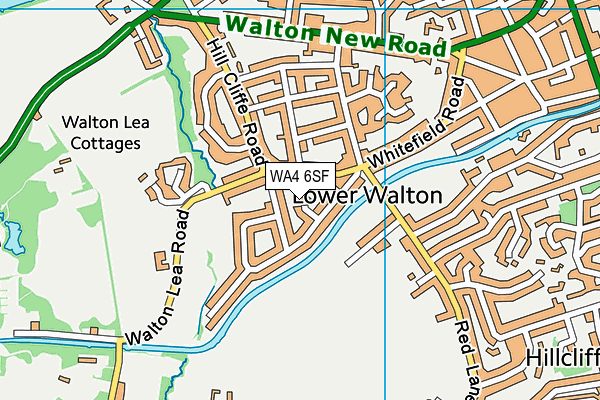 WA4 6SF map - OS VectorMap District (Ordnance Survey)