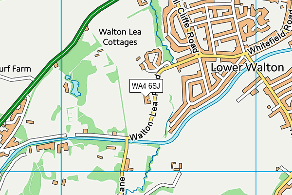 WA4 6SJ map - OS VectorMap District (Ordnance Survey)