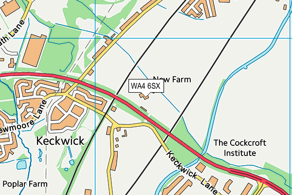 WA4 6SX map - OS VectorMap District (Ordnance Survey)