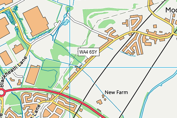 WA4 6SY map - OS VectorMap District (Ordnance Survey)